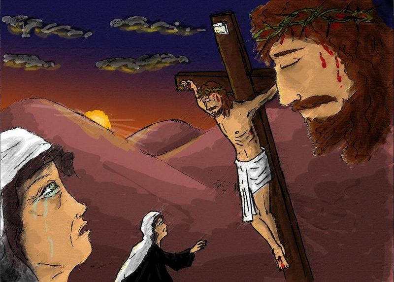 Mar�a junto a la Cruz de Jes�s